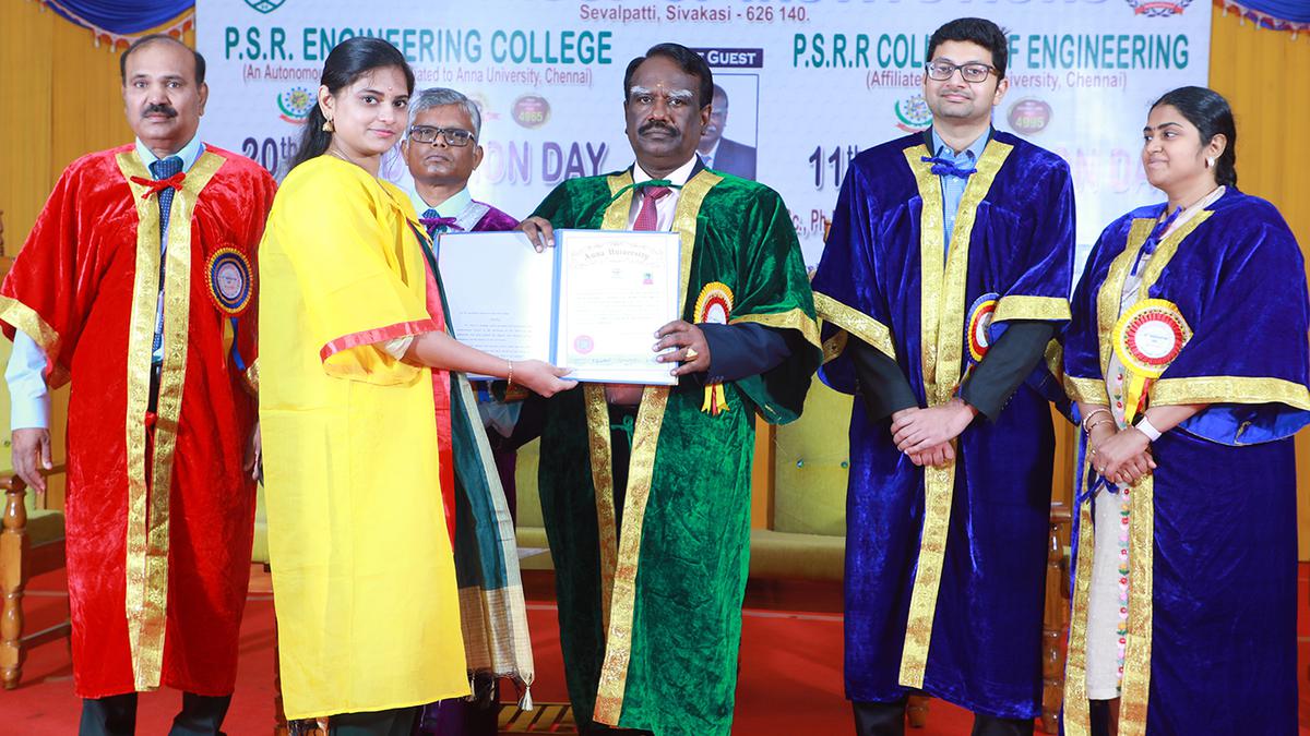 Graduation day at P. S. R. Engineering College