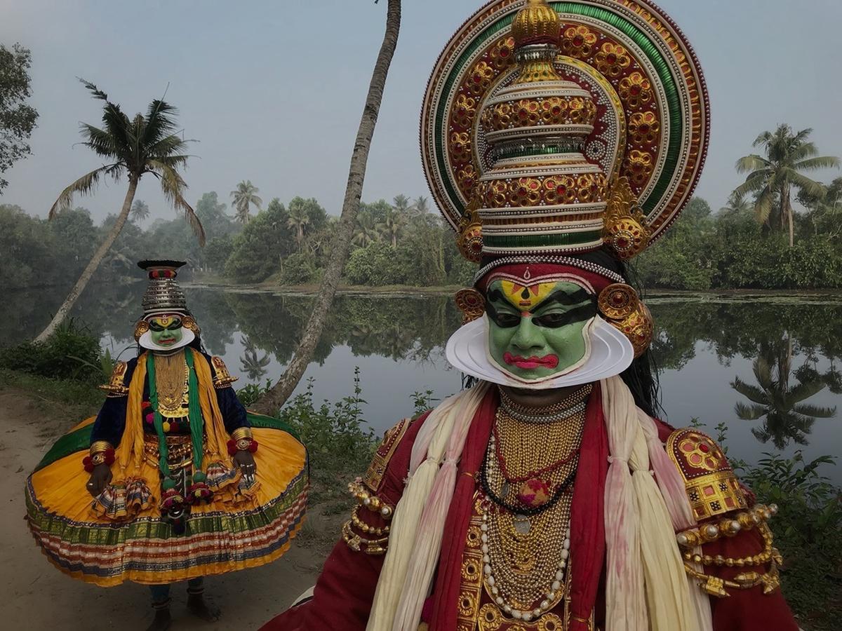 Chris Rainier’s photograph of Kathakali artistes in Kerala