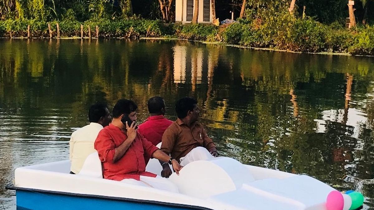 Pedal boat service launched at Kakkathuruthu The Hindu