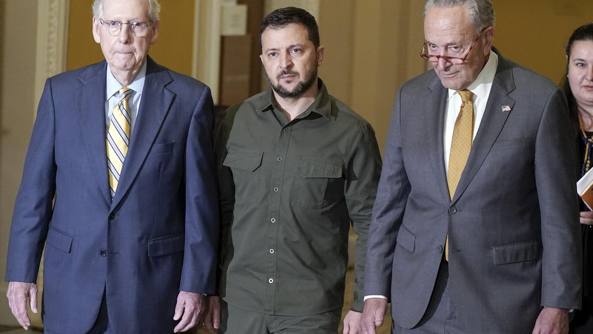 Zelenskyy makes his case at the U.S. Capitol and Pentagon for more war aid as some GOP support softens