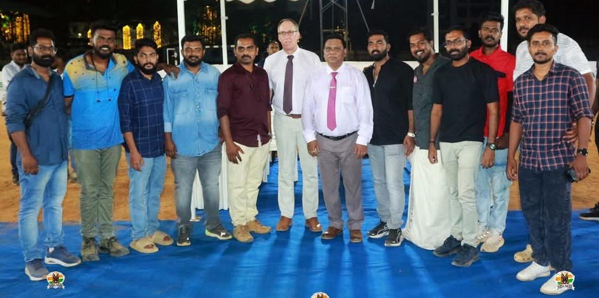 Members of German Shepherd Dog Confederation India Travancore Chapter with judges Bernd Weber and Sanjit Mohanty 