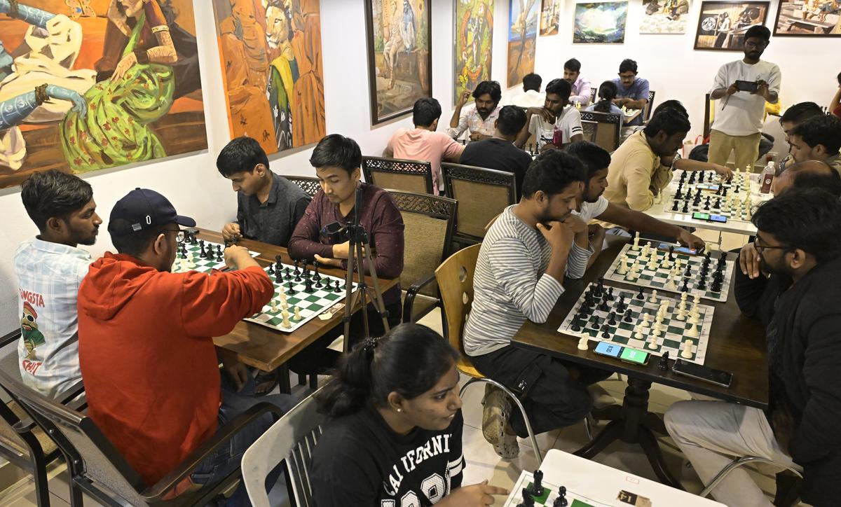 Chess enthusiasts compete in a friendly tournament at Bagh Beans Coffee and Art