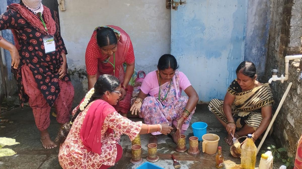 Skill enhancement training for SHG women under NABARD‑supported M‑SUWIDHA in Warangal