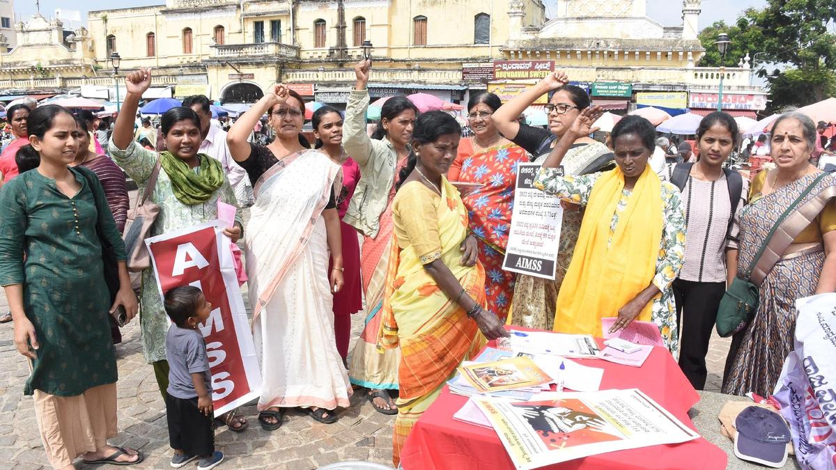 AIMSS expresses concern over increase in crime against women; launches month -long signature campaign - The Hindu
