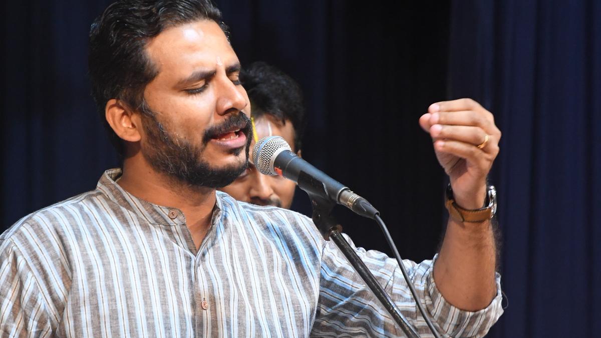 Vocal concert by K.S. Vishnudev in Bengaluru