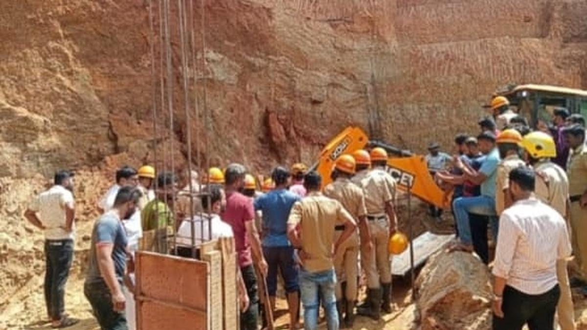 Three labourers killed in landslip at construction site in Sullia