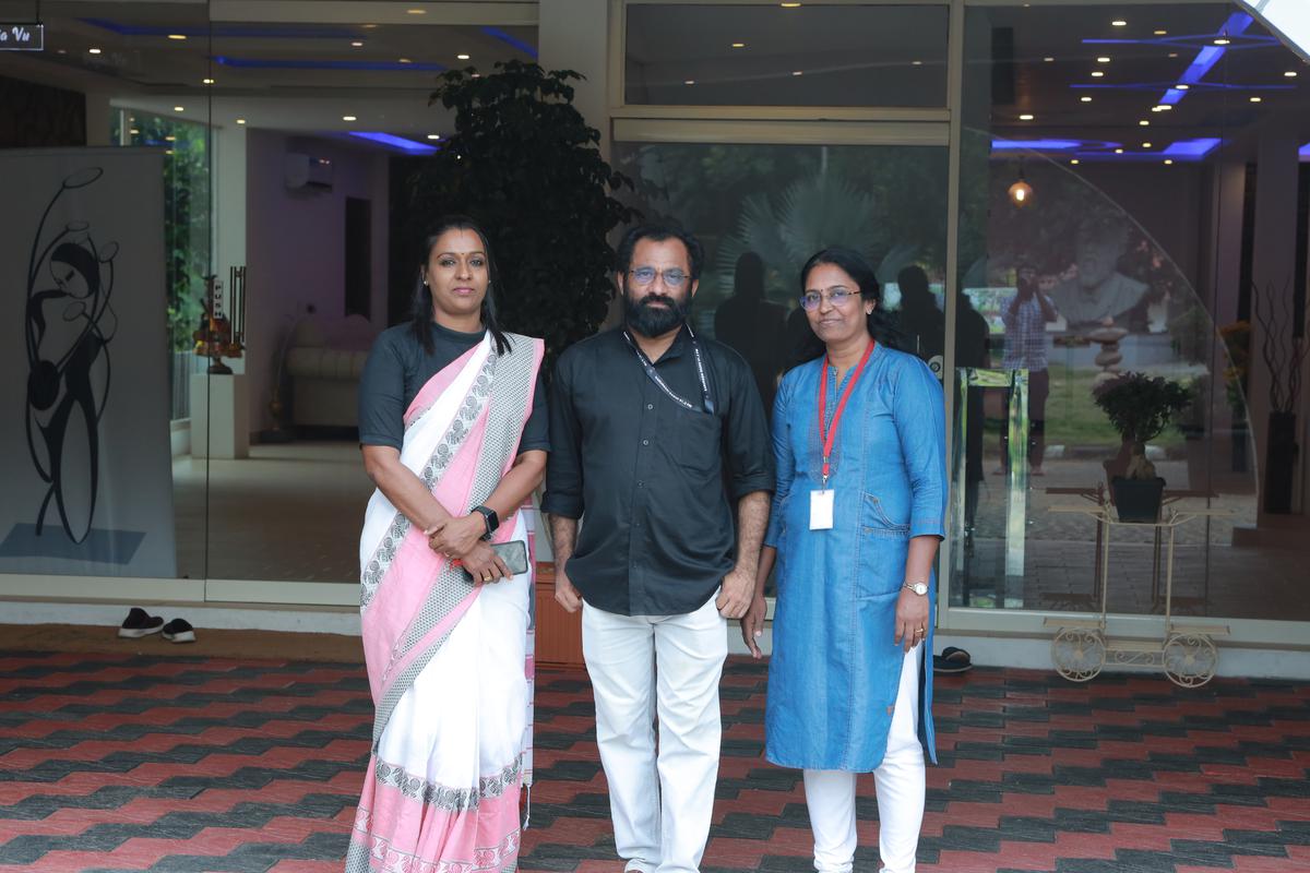 (From left) Resmi S Nair, CEO of Psychopark, LR Madhujan, director of the park, and Lekha C, project coordinator of the park 