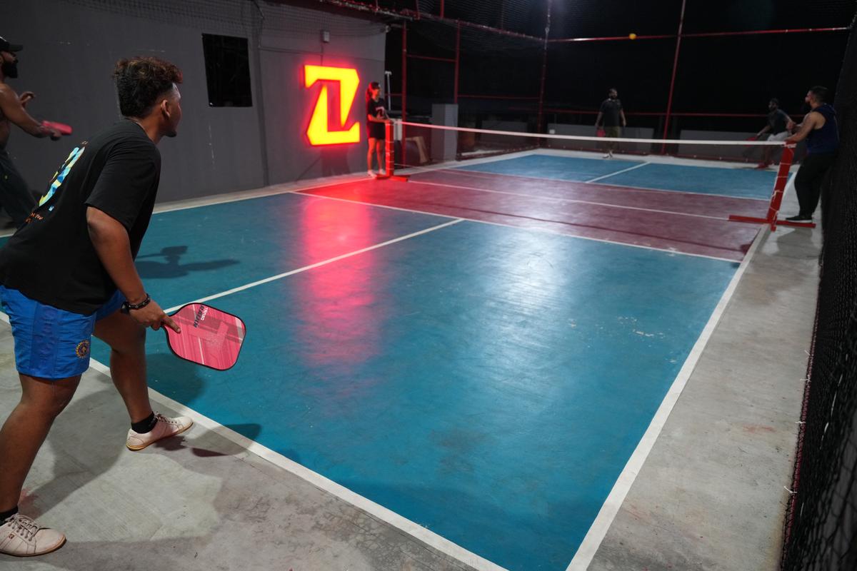 Pickleball court at zero fitness performance studio