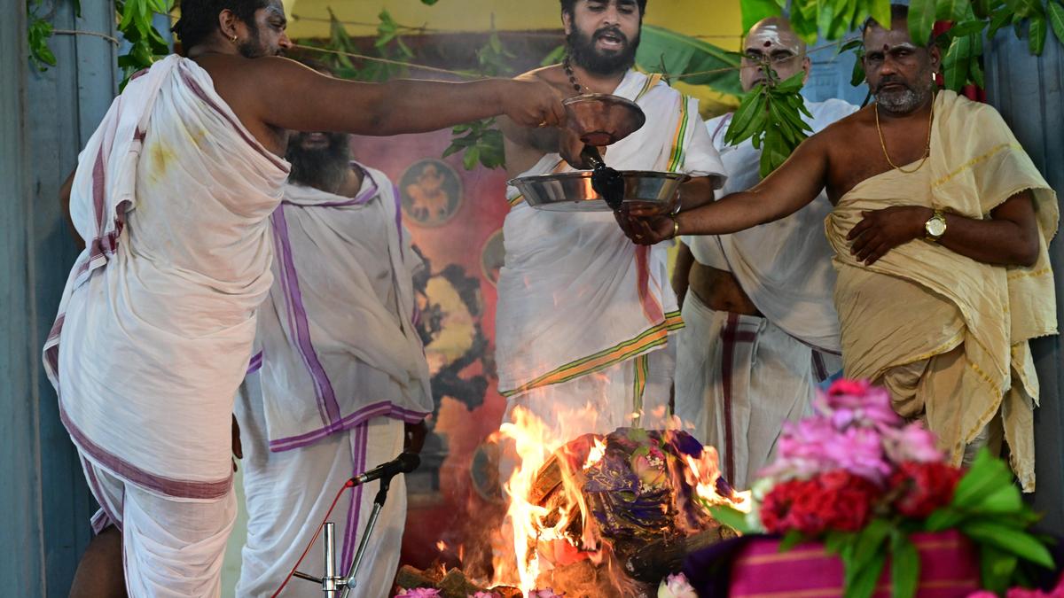 Mahalakshmi Yagam performed on Akshaya Tritiya atop Indrakeeladri
