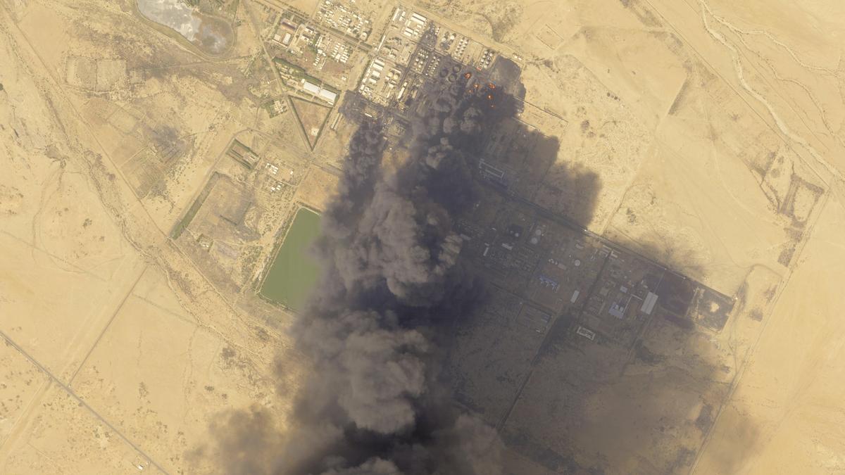 Sudan’s largest oil refinery on fire amid civil war, satellite photos show