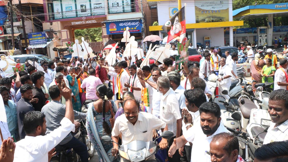 Chaos ensues during postal voting for polling officials as functionaries of various political parties attempt to canvass votes