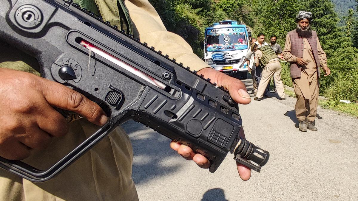 Exchange of fire between terrorists and security forces in Kishtwar forest, Jammu and Kashmir, with no casualties reported.