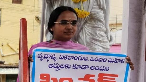 Andhra Pradesh: Lone woman gathers courage to fight against ‘denial of social benefits’