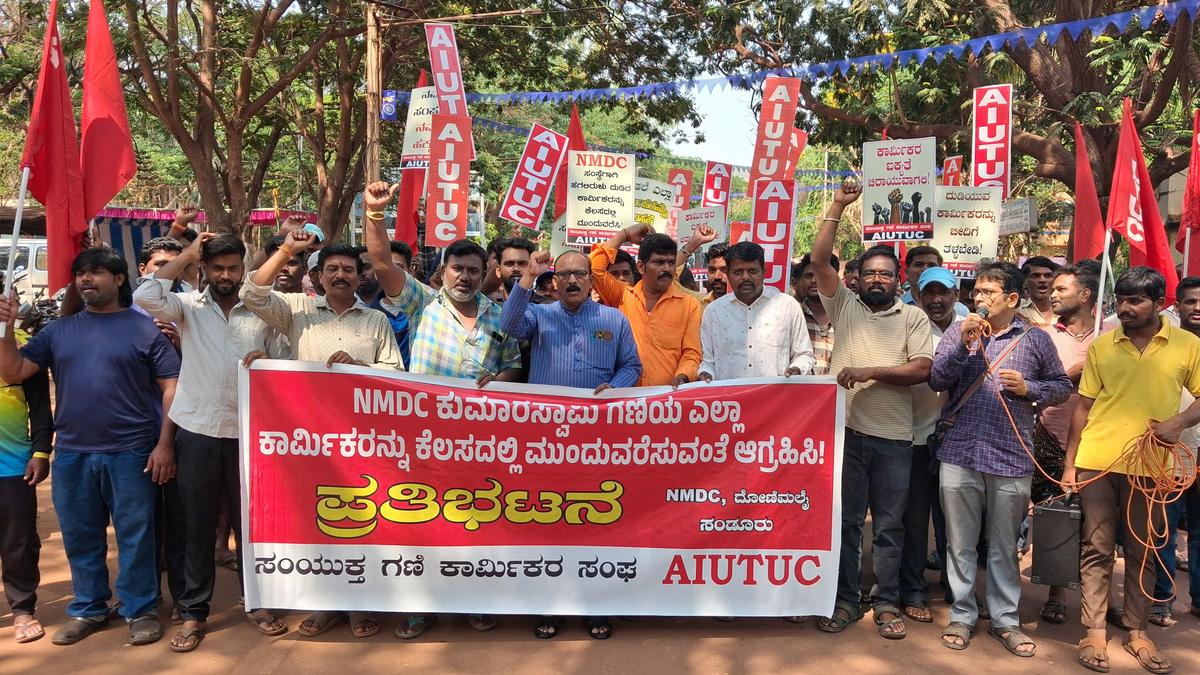 Contract workers stage protest seeking job security at NMDC mines