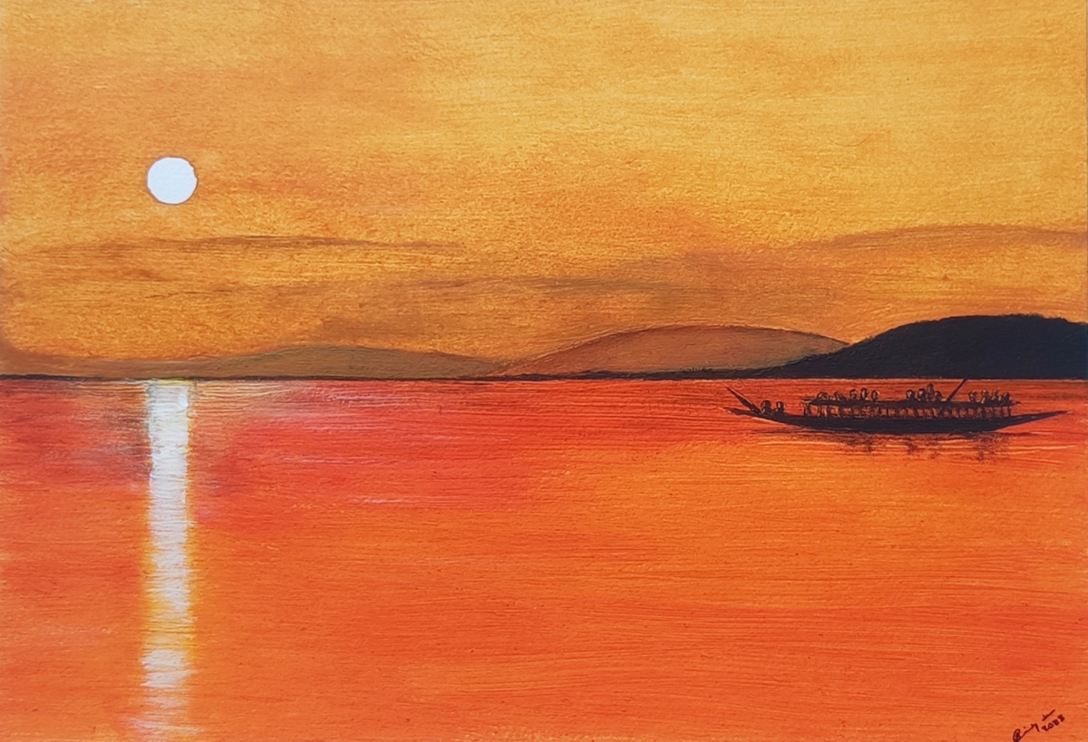 Brahmaputra by Sunrise by Priyanka Das Rajkakati