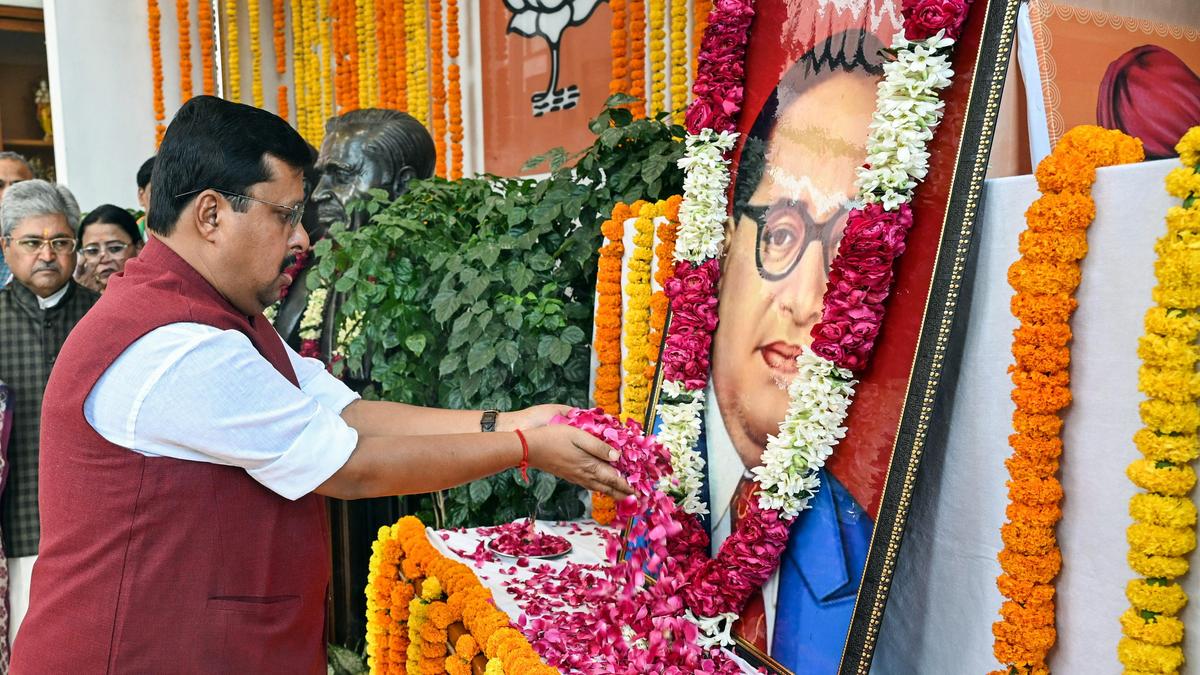 BJP chief pays tribute to Babasaheb Bhimrao Ambedkar