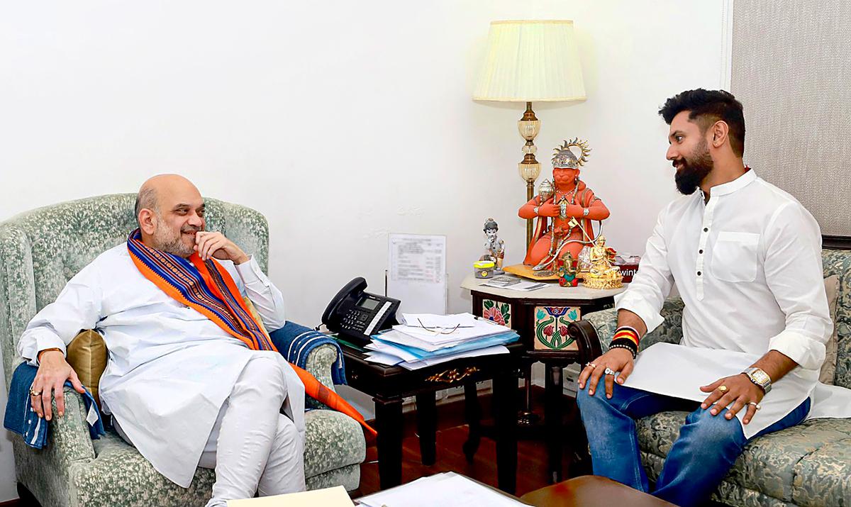 Chirag Paswan meets Amit Shah, J.P. Nadda; returns to NDA