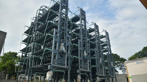 Salem Corporation’s multi-level smart car parking project at Hanging Garden nears completion