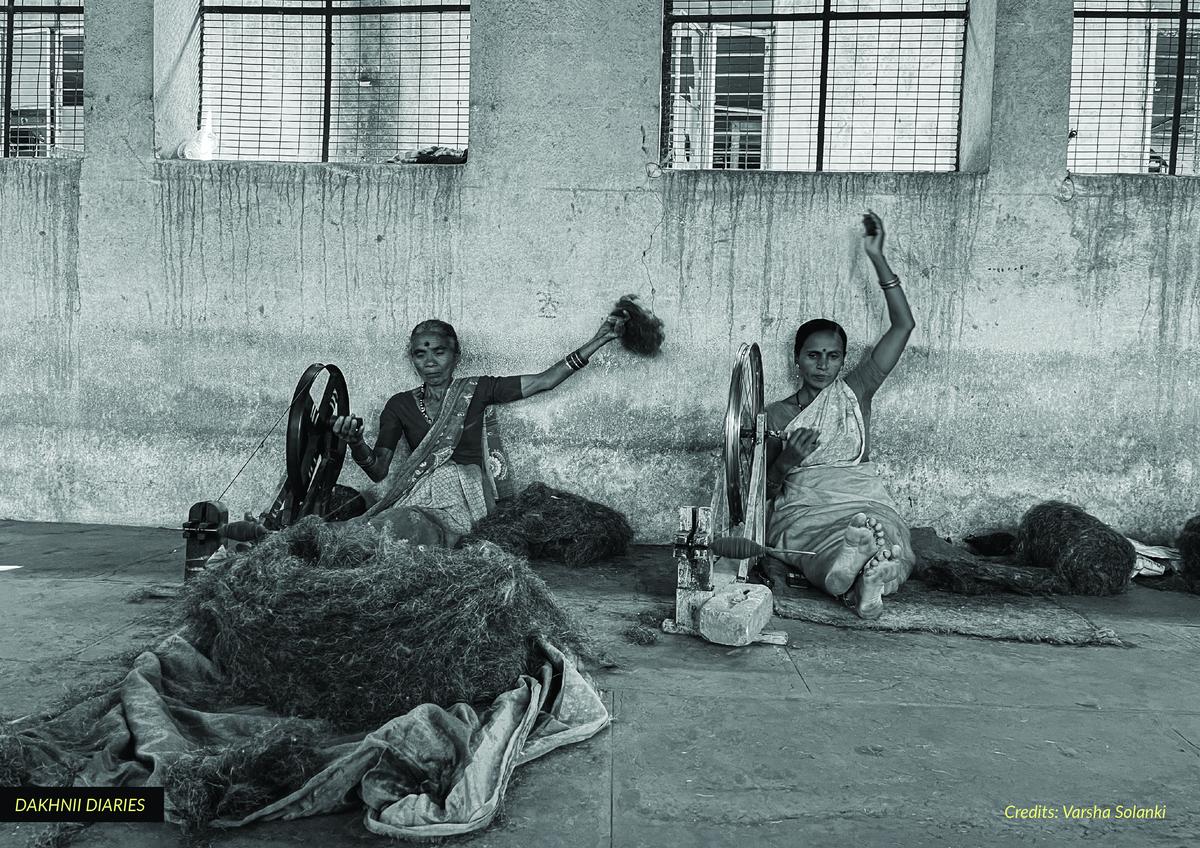 Traditionally, men from the community go out with the herds while women stay behind to make these kamblis, which once had a large market in India since they were sourced by the Indian Railways, police and military. Traditionally, men from the community go out with the herds while women stay behind to make these kamblis, which once had a large market in India since they were sourced by the Indian Railways, police and military.