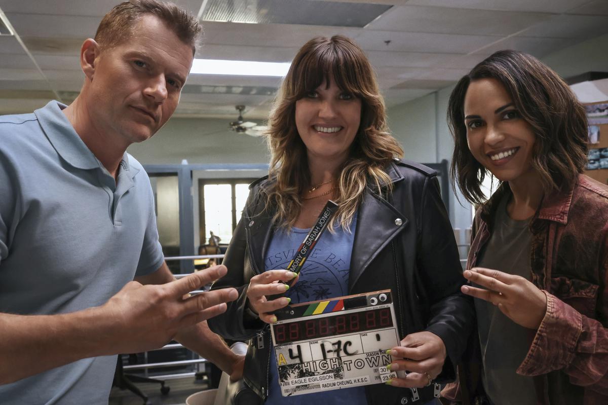 James Badge Dale, Rebecca Cutter and Monica Raymund 