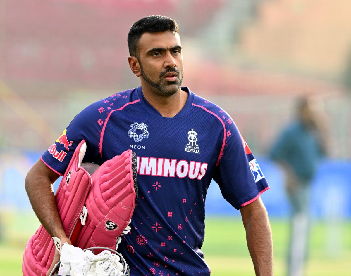 R. Ashwin during a practice session at the Sawai Man Singh Stadium, Jaipur.