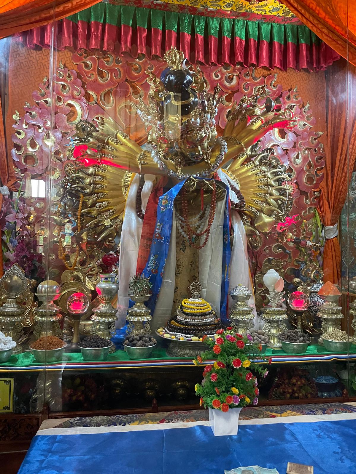Buddhist deity at Dalai Lama temple, McLeodganj 