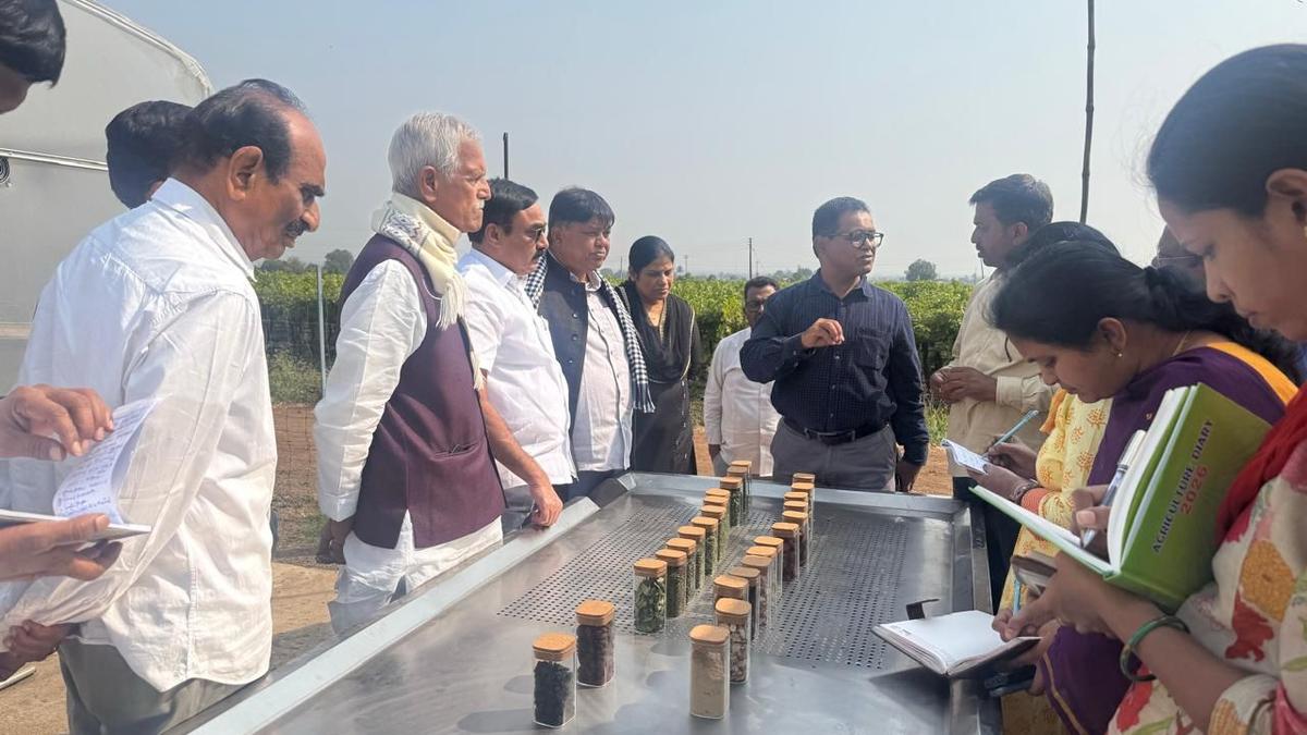 Telangana farmers commission team visits farms in Nasik