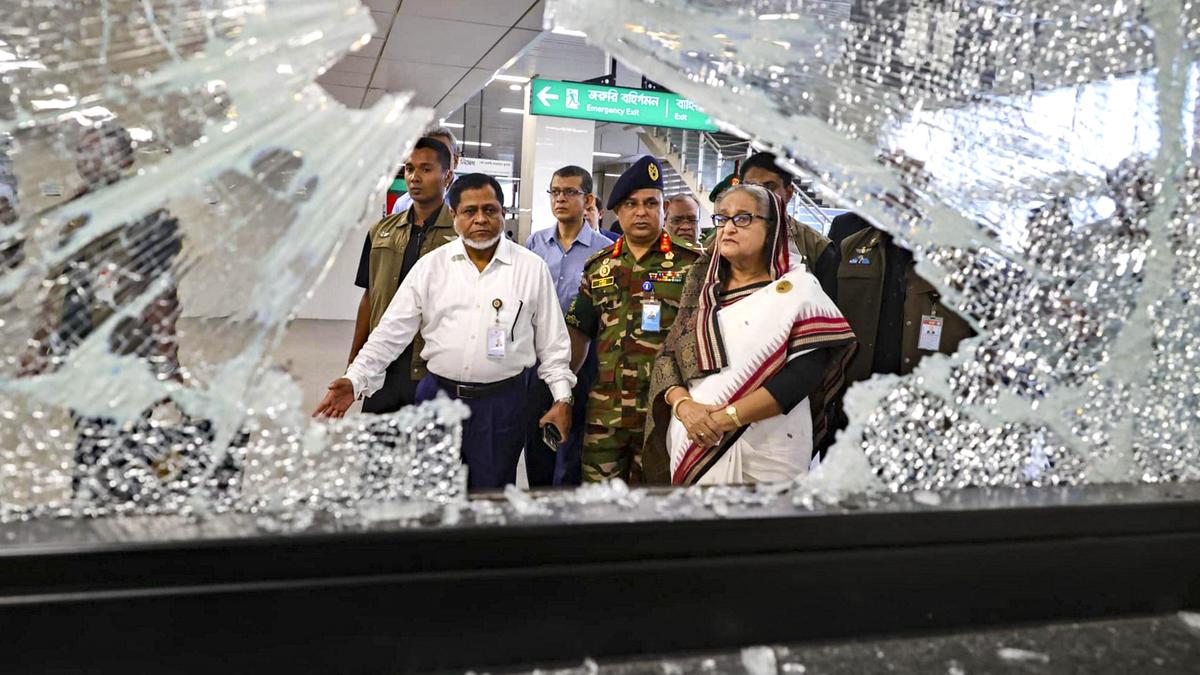 Bangladesh PM Hasina surveys destruction as unrest recedes