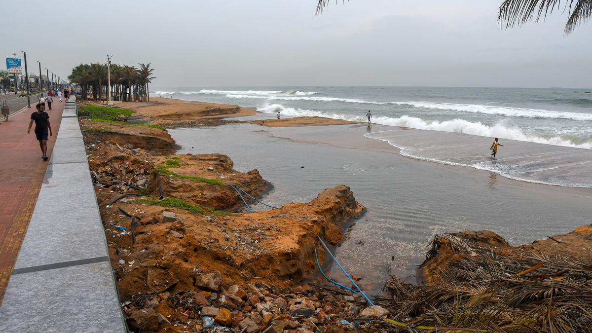 Visakhapatnam beach stretch faces erosion risk due to weather and unbalanced nourishment activities, say experts