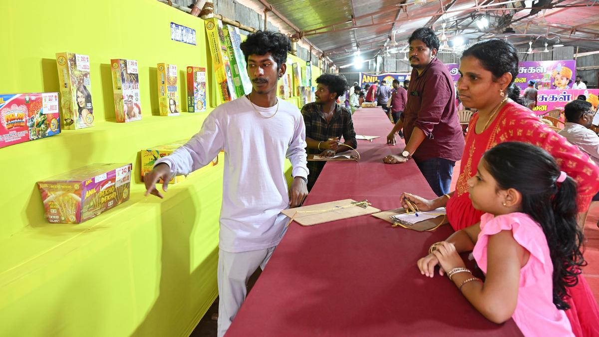 Children prop up sagging sale of crackers in Madurai