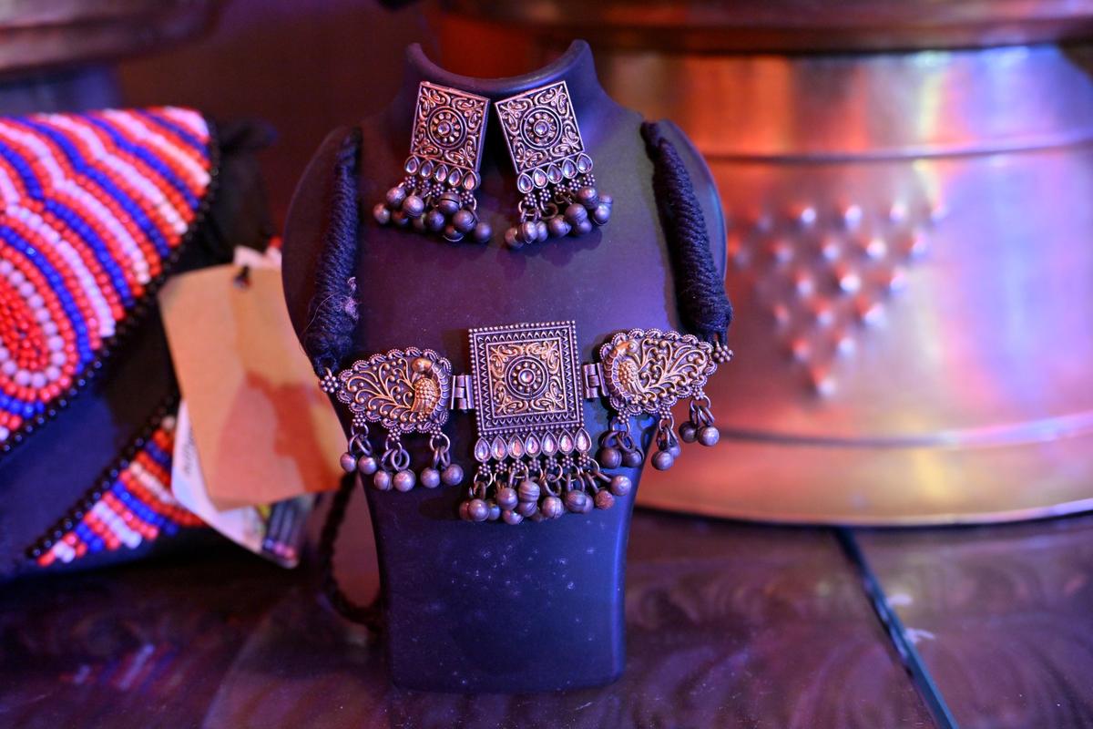 A curated collection of jewellery at the showcase