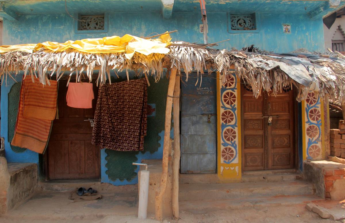The locked house of a migrant worker in Sulekela village.