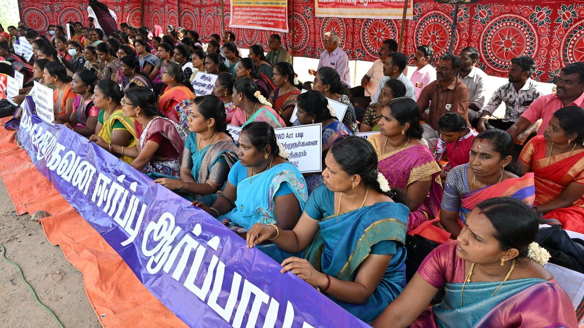 Special educators of differently abled children stage demo 