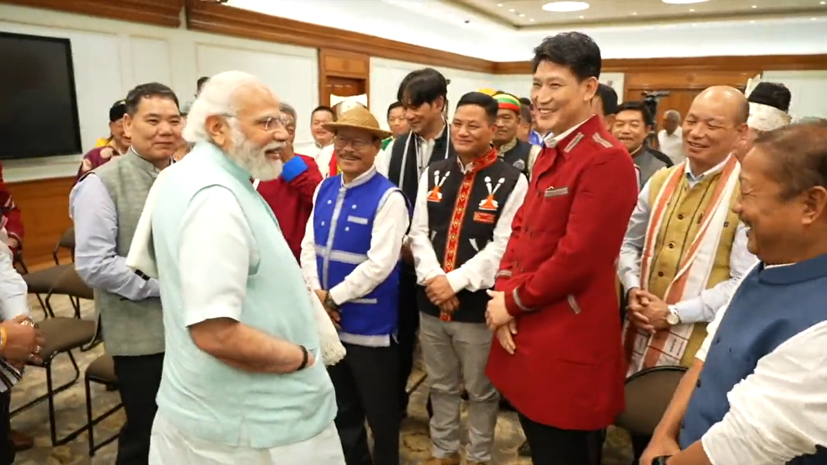 PM Modi interacts with tribal leaders from Arunachal Pradesh