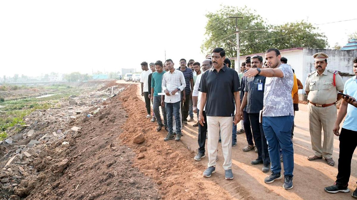 Minister reviews development works in Banaganapalle