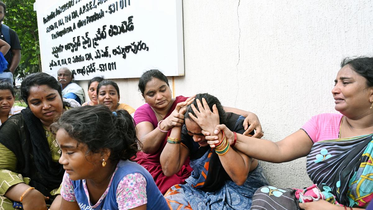 A.P. pharma plant blast: a pall of gloom descends outside mortuary in Anakapalli