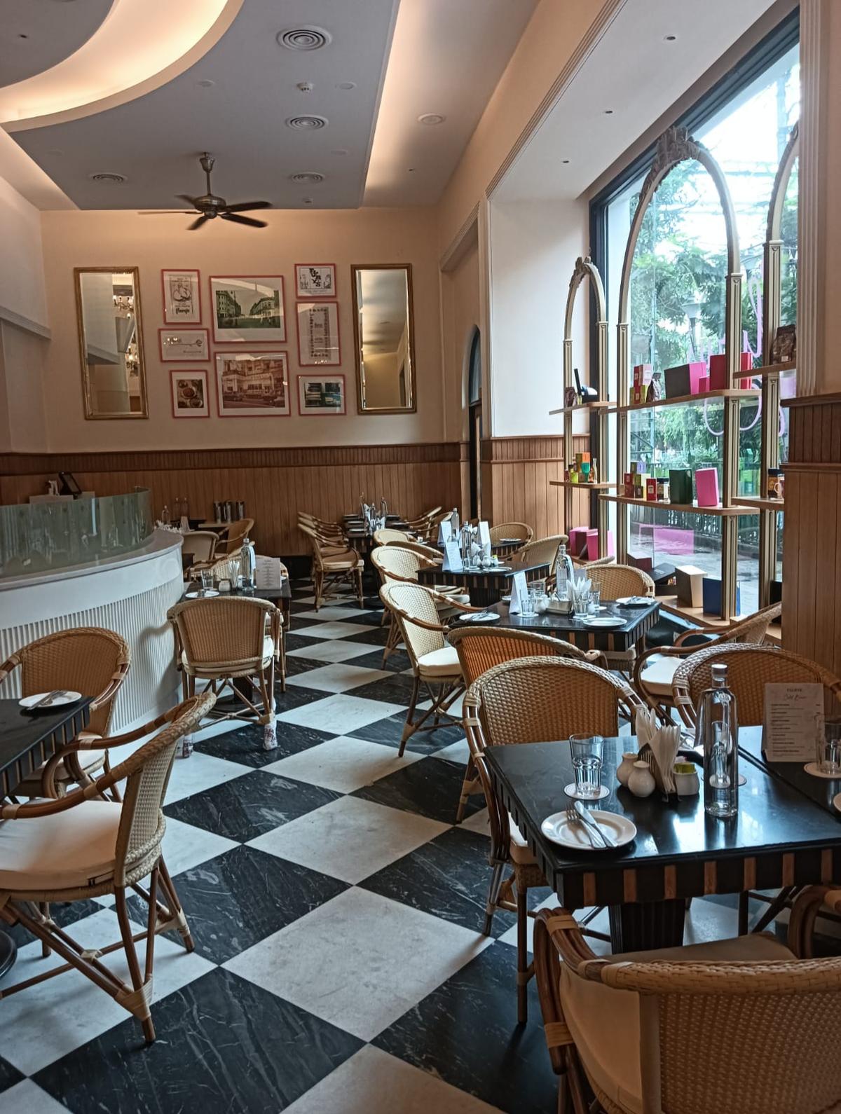 Inspired by European cafés, Flurys features an iconic black-and-white marble flooring. Inspired by European cafés, Flurys features an iconic black-and-white marble flooring.