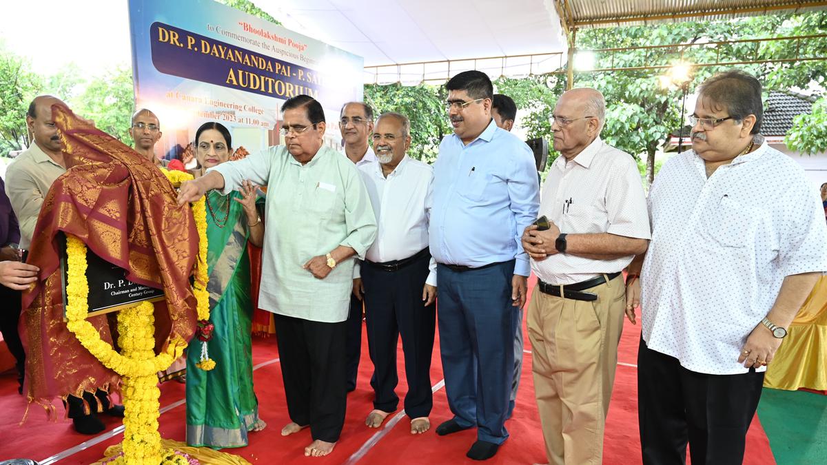 Foundation stone laid for ₹6.5 crore Dayananda Pai-Satish Pai Auditorium at Canara Engineering College in Mangaluru