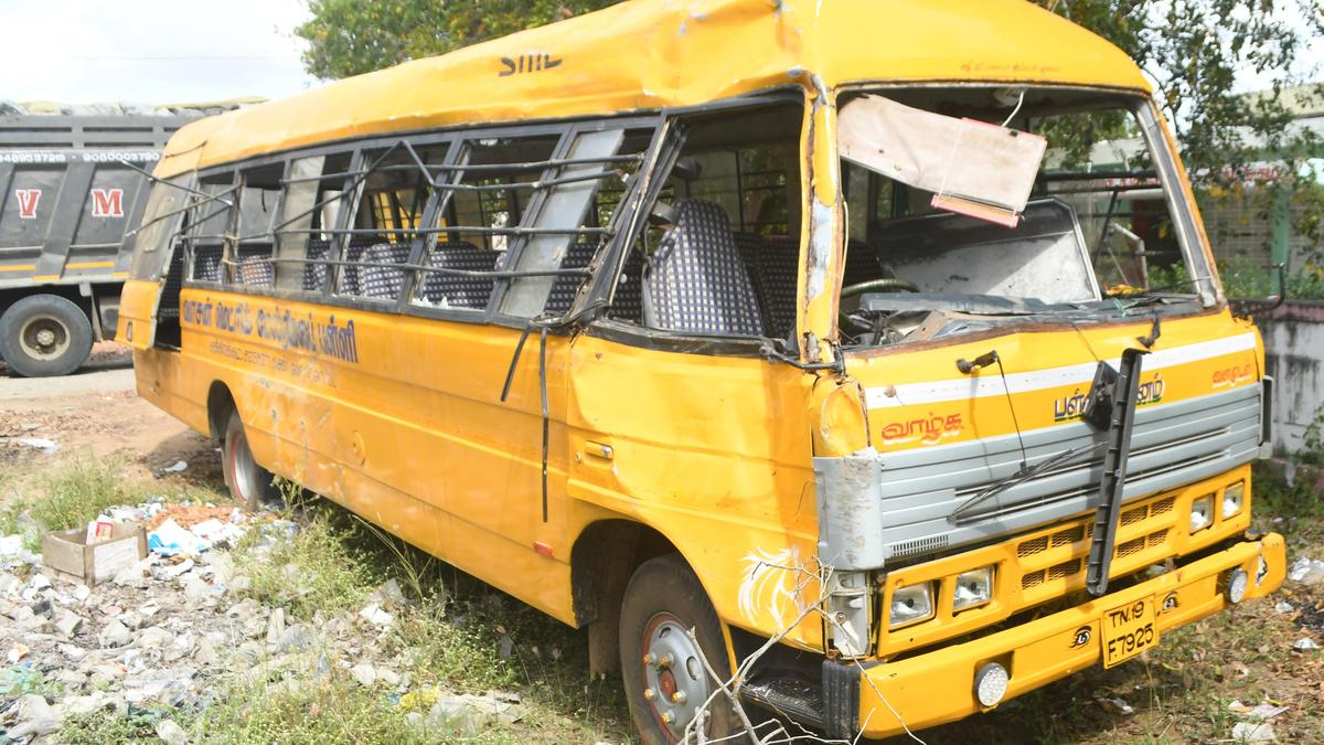 More than 40 school children injured in school bus-lorry collision accident in Ramanathapuram