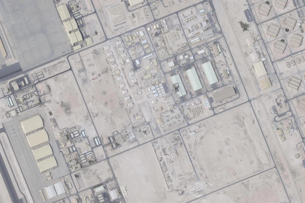 This March 15, 2026, satellite photo from Planet Labs PBC shows damage after an Iranian attack at Al Udeid Air Base, Qatar. This March 15, 2026, satellite photo from Planet Labs PBC shows damage after an Iranian attack at Al Udeid Air Base, Qatar.