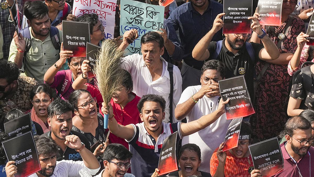 Kolkata doctor rape-murder: Doctors in Bengal continue with cease work, sit-in outside 'Swasthya Bhavan'