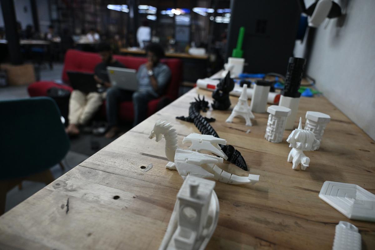 The 3-D printed models. 