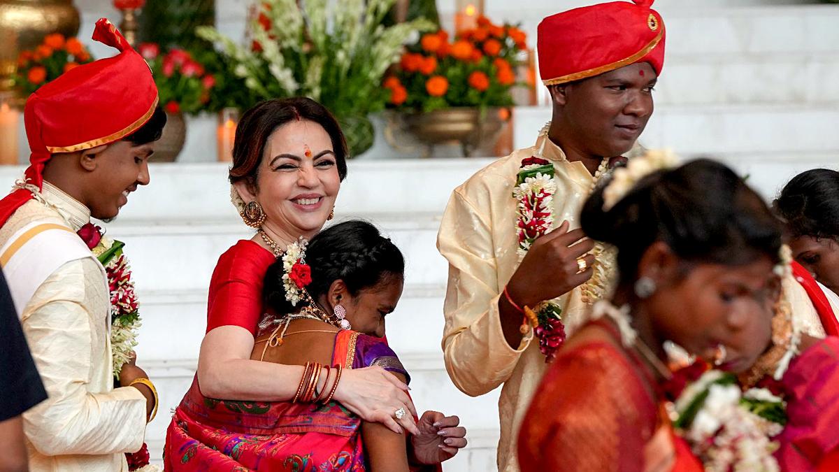 Ambani family hosts mass wedding for 50 underprivileged couples - The Hindu