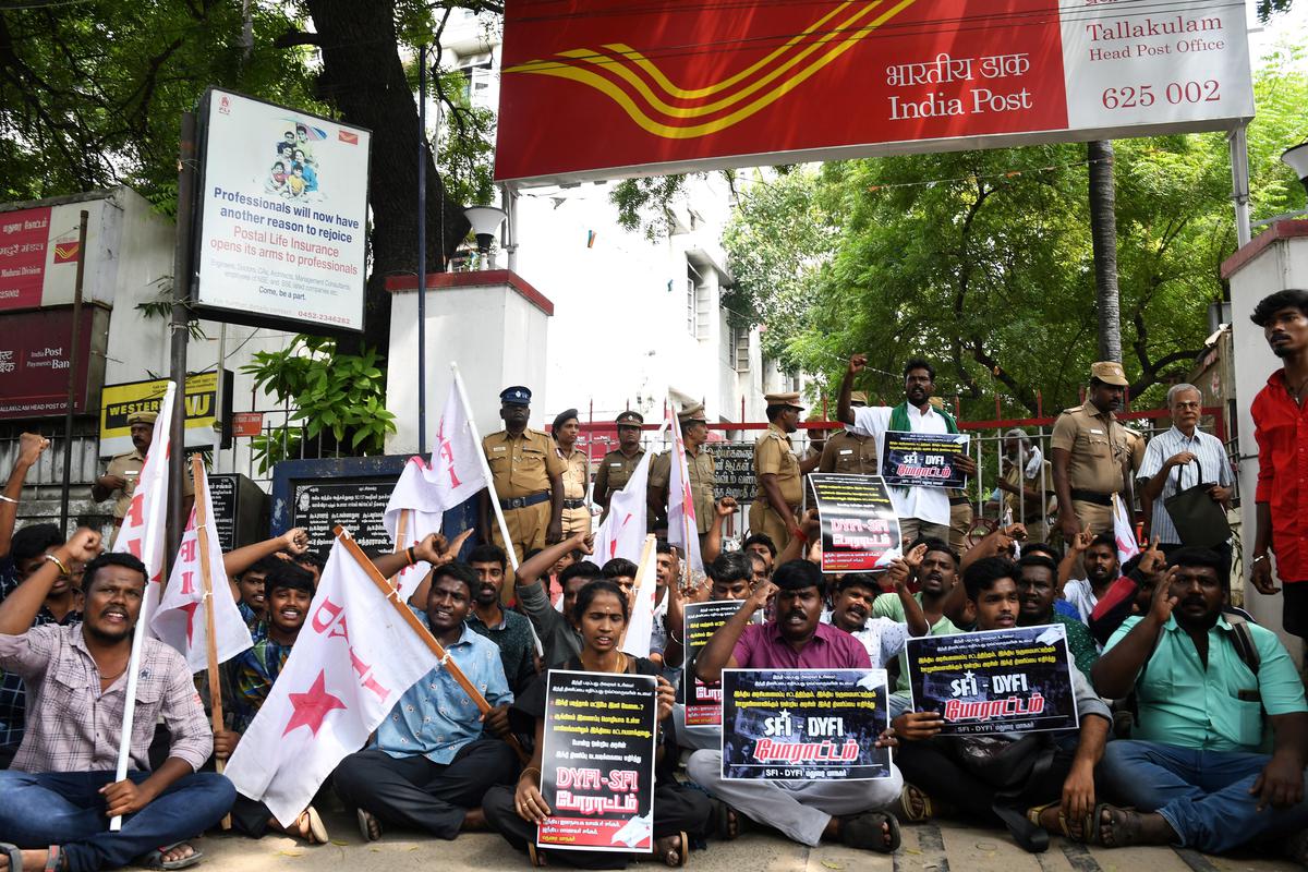 Protests in Madurai over ‘Hindi imposition’