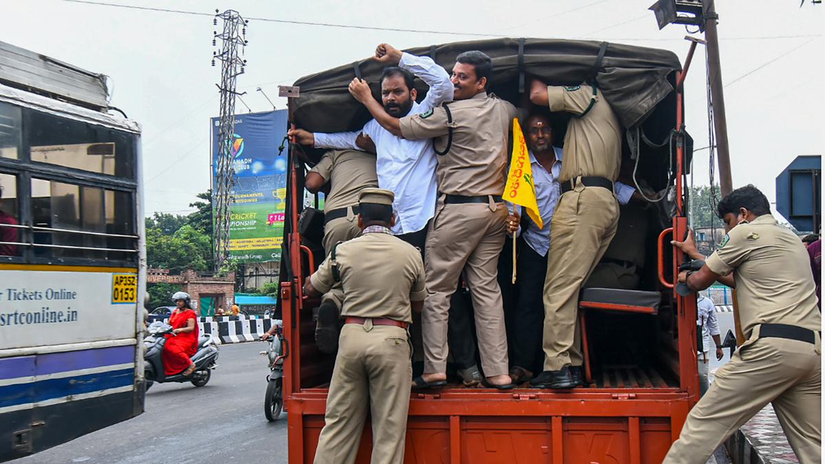 Naidu’s arrest: TDP leaders detained, buses confined to depots for hours in Visakhapatnam, ASR and Anakapalli districts