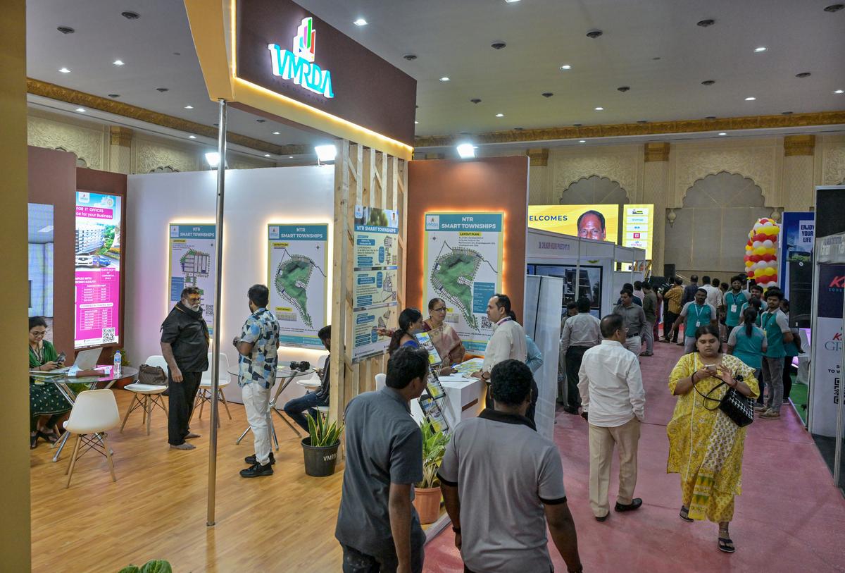 People at the CREDAI Property Expo in Visakhapatnam on Friday.