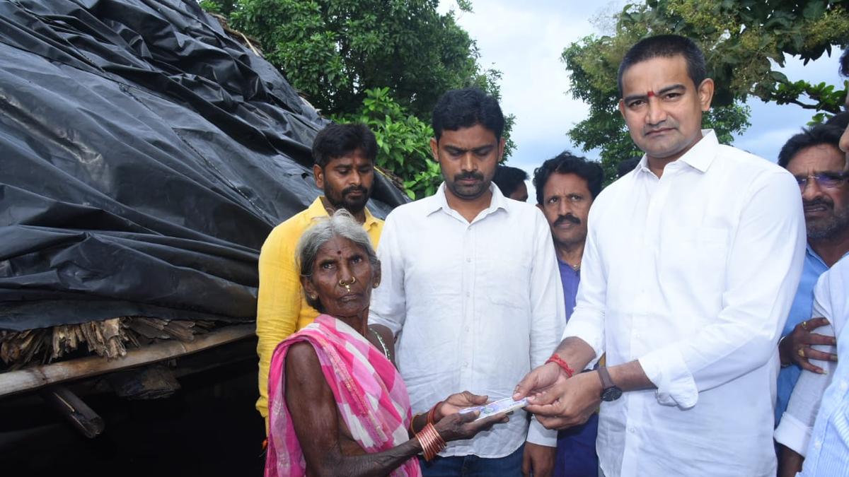 Heavy rains hamper distribution of pensions under NTR Bharosa scheme in Andhra Pradesh