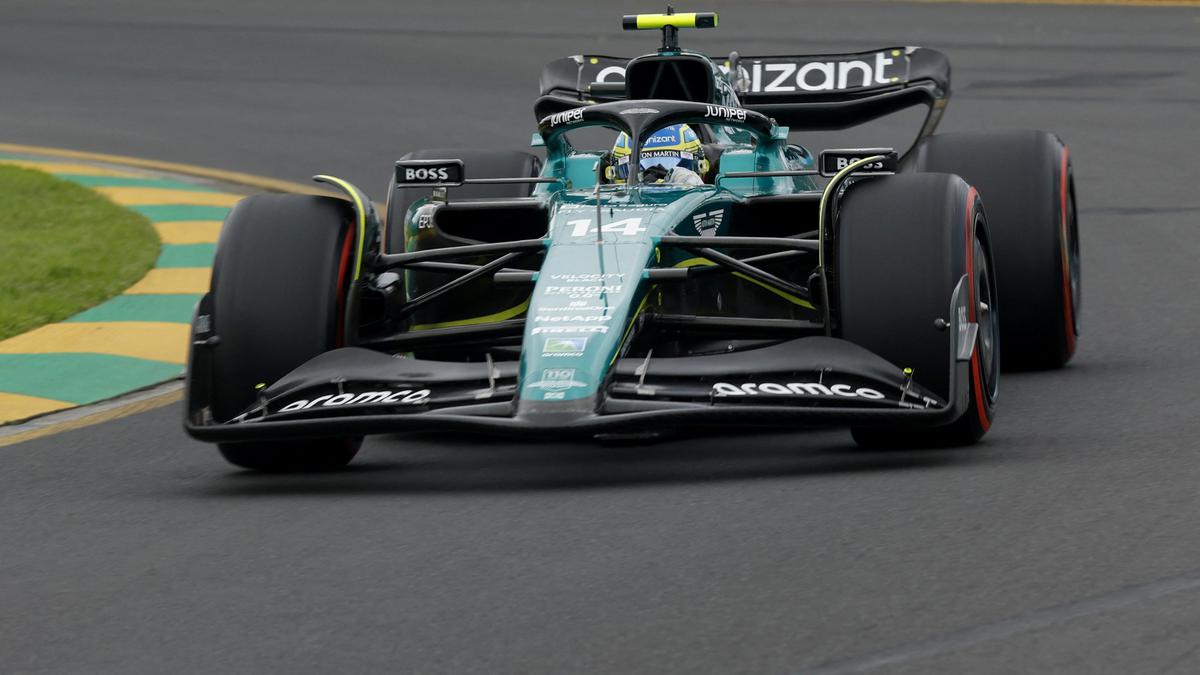 Aston Martin’s Alonso fastest in wet Australian second practice, Red Bull’s Verstappen third