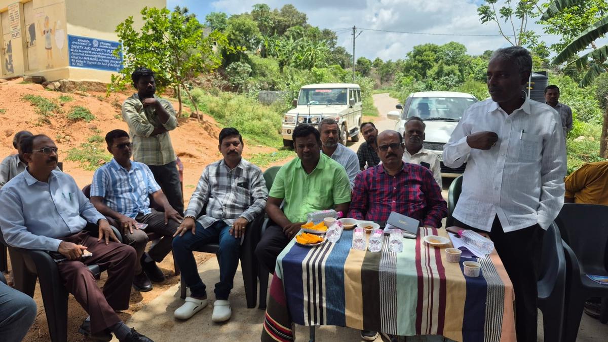 Officials interact with villagers of Devalampeta ST Colony regarding DA-JGUA initiative