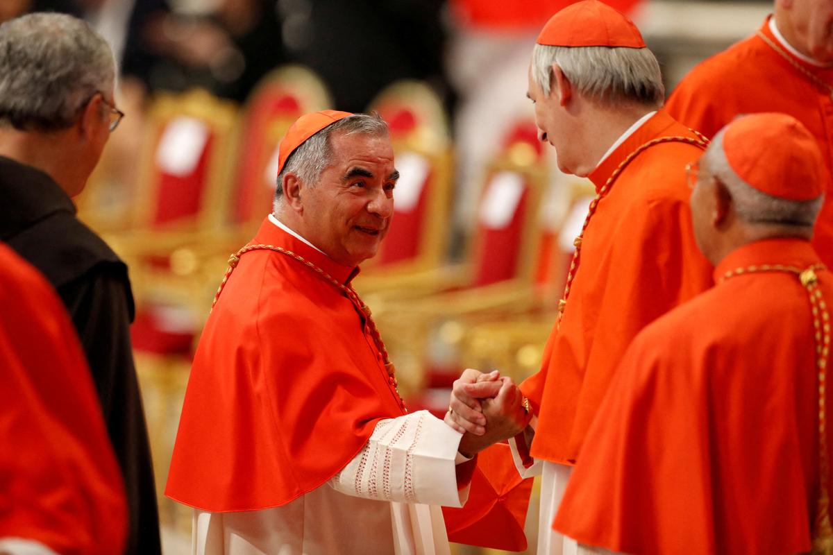 File picture of Cardinal Angelo Becciu at Saint Peter’s Basilica at the Vatican